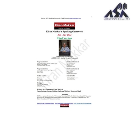 Makkar IELTS Speaking Jan Apr 2023