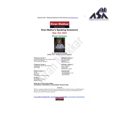 Makkar Speaking Sep Dec 2023